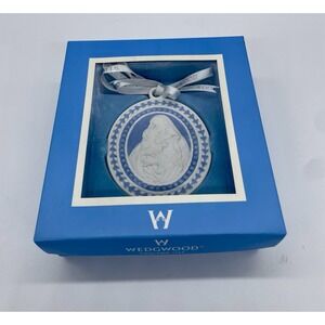 Wedgwood Jasperware "Madonna & Child" Reversible Hanging Christmas Ornament NEW
